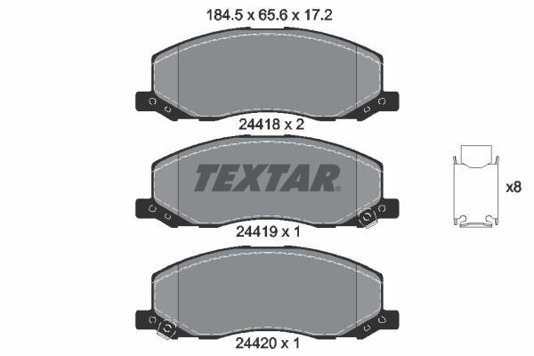 Jogo de 4 pastilhas de travão TEXTAR ref. 2441801
