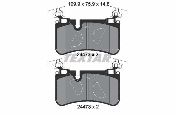 Jeu de 4 plaquettes de frein TEXTAR ref. 2447301