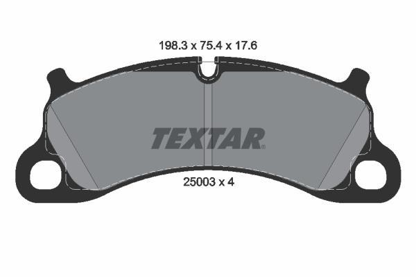 Jeu de 4 plaquettes de frein TEXTAR ref. 2500301