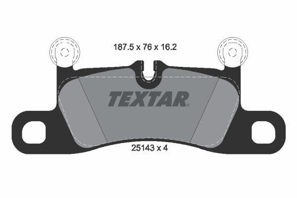 Jeu de 4 plaquettes de frein TEXTAR ref. 2514301