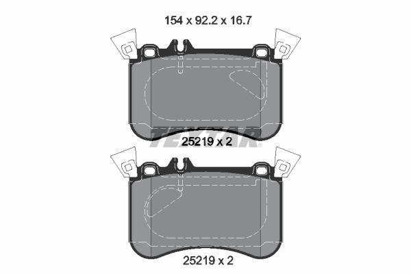Jeu de 4 plaquettes de frein TEXTAR ref. 2521905