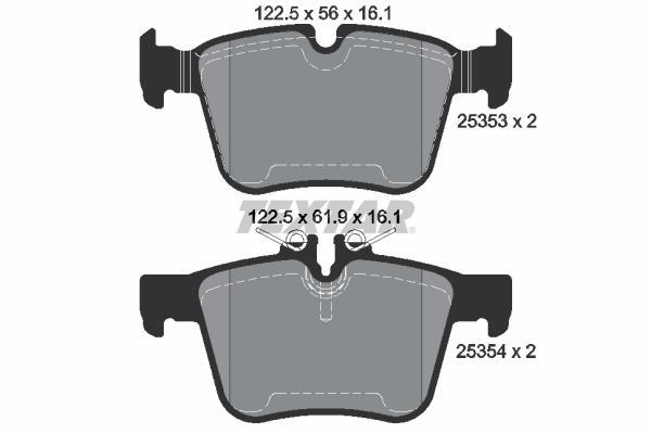 Jeu de 4 plaquettes de frein TEXTAR ref. 2535301