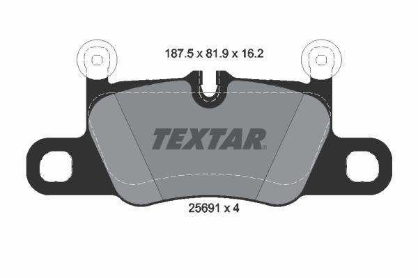Jeu de 4 plaquettes de frein TEXTAR ref. 2569101