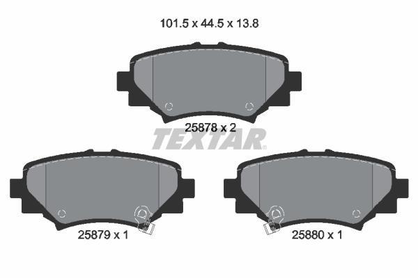 Jeu de 4 plaquettes de frein TEXTAR ref. 2587801