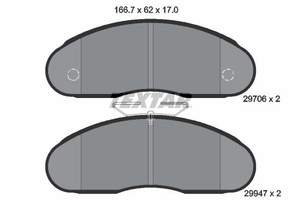 Jeu de 4 plaquettes de frein TEXTAR ref. 2970602