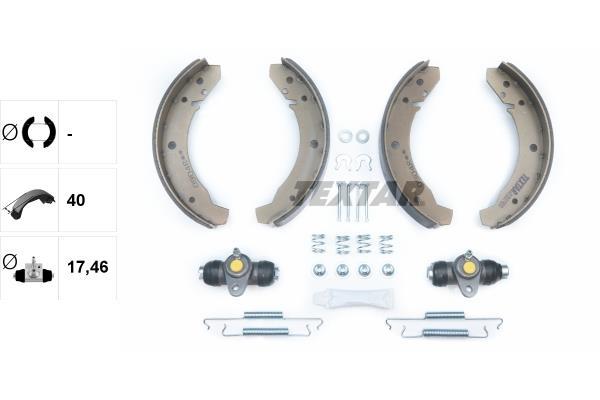 Kit de freins à tambours (Kit de frein arrière) TEXTAR 83007800