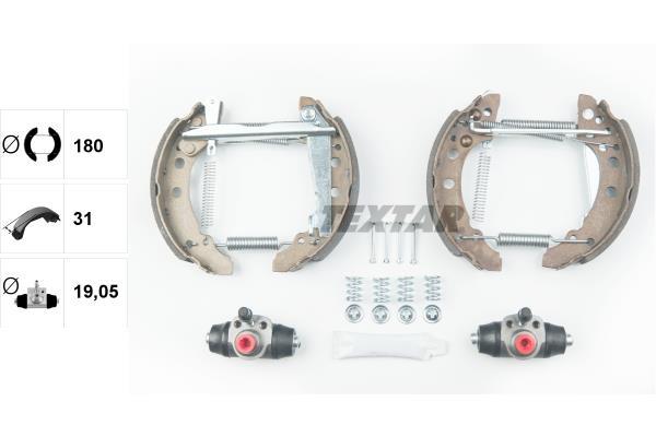 Kit de freins à tambours (Kit de frein arrière) TEXTAR 84018203