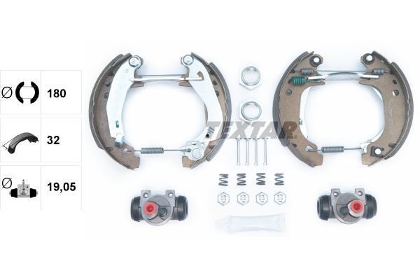 Kit de freins à tambours (Kit de frein arrière) TEXTAR 84038204
