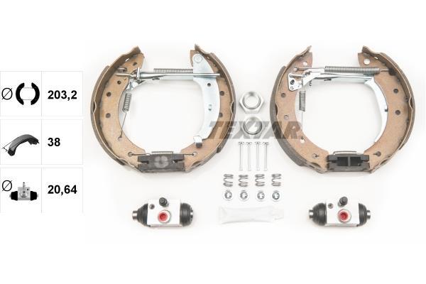 Kit de freins à tambours (Kit de frein arrière) TEXTAR 84048006