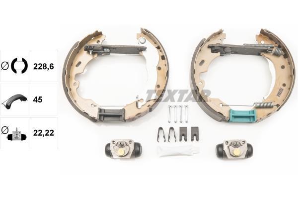 Kit de freins à tambours (Kit de frein arrière) TEXTAR 84049401
