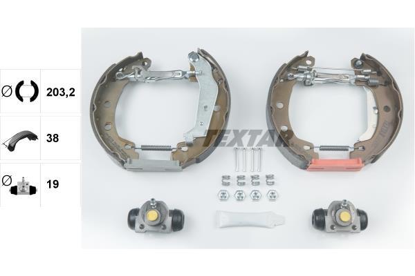Kit de freins à tambours (Kit de frein arrière) TEXTAR 84049501