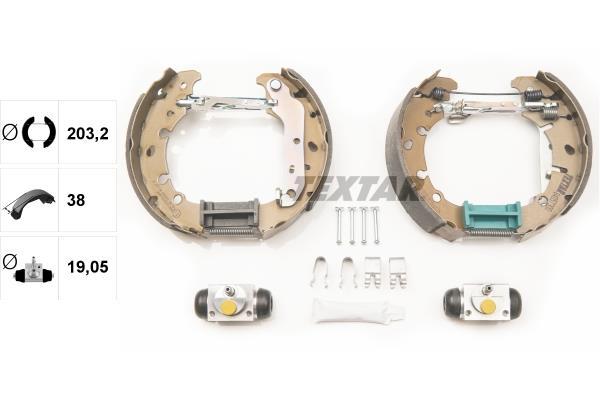 Kit de freins à tambours (Kit de frein arrière) TEXTAR 84057300