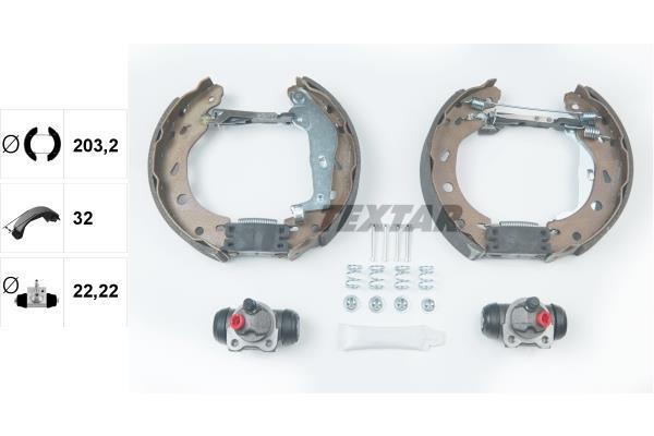 Kit de freins à tambours (Kit de frein arrière) TEXTAR 84057401