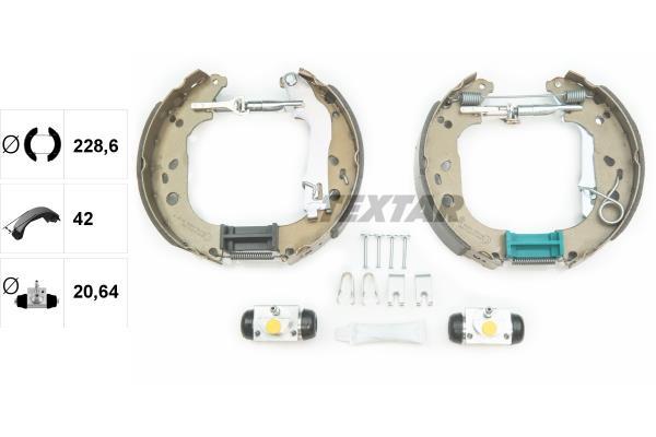 Kit de freins à tambours (Kit de frein arrière) TEXTAR 84062000