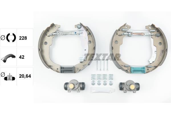 Kit de freins à tambours (Kit de frein arrière) TEXTAR 84067200