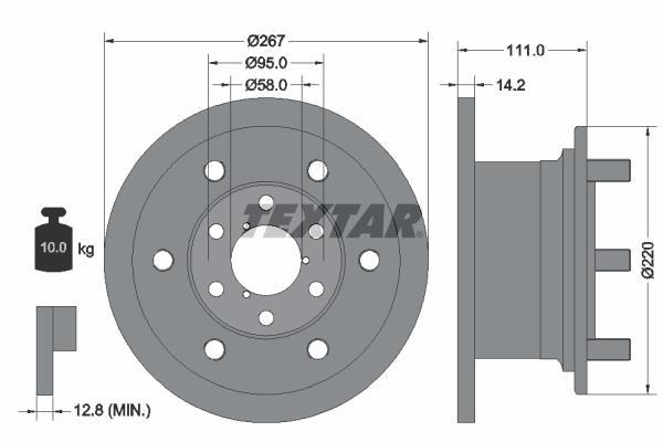 Disques de frein TEXTAR 93019400