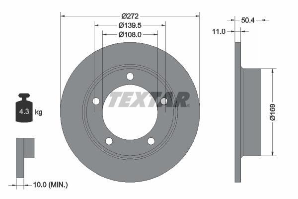 Disques de frein TEXTAR ref. 92019900