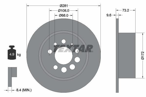 Disques de frein TEXTAR ref. 92031400