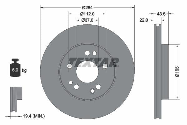 Disques de frein TEXTAR 92031900