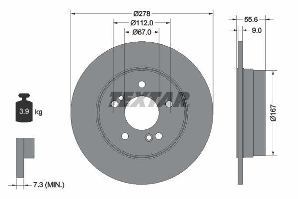 Disques de frein TEXTAR 92032703