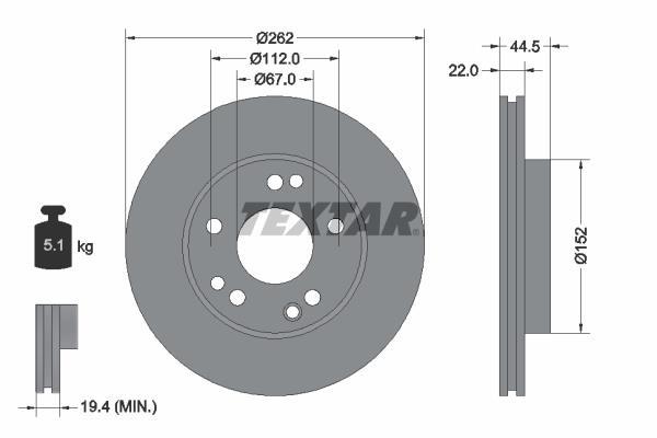 Disques de frein TEXTAR 92038600