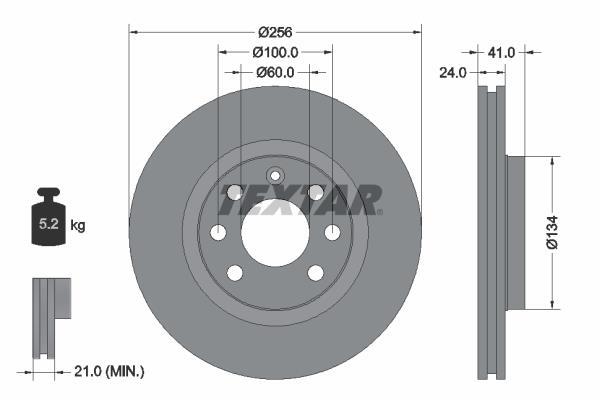 Disques de frein TEXTAR 92039203