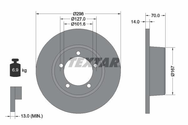 Disques de frein TEXTAR 92040600