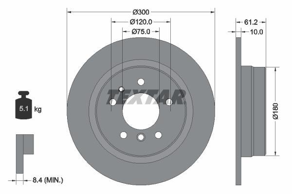 Disques de frein TEXTAR ref. 92042303