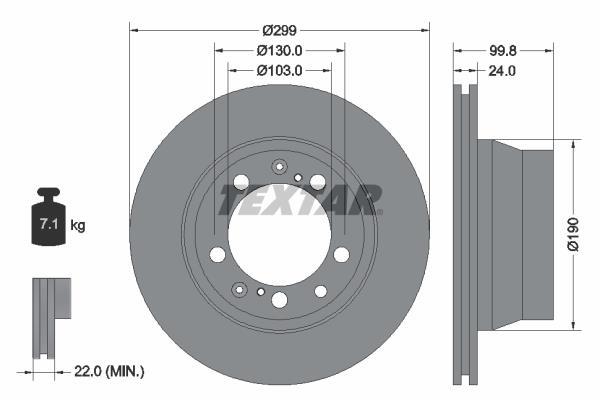 Disques de frein TEXTAR 92052400
