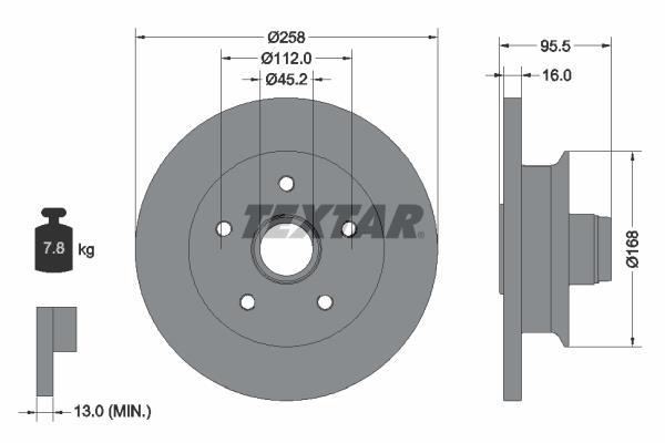 Disques de frein TEXTAR 92053000
