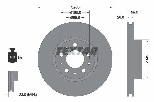 Discos de freno TEXTAR ref. 92055400