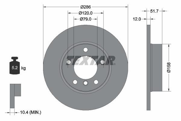 Disques de frein TEXTAR 92055503
