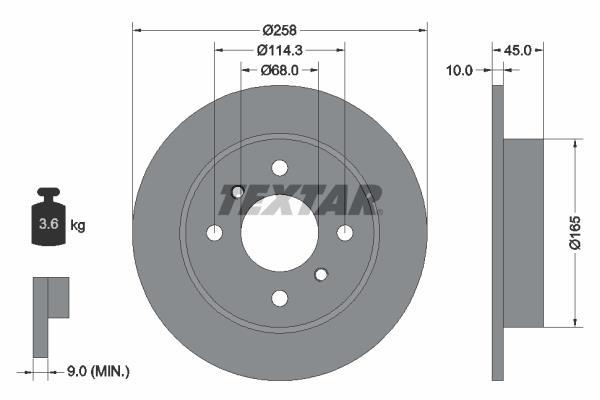 Discos de travão TEXTAR ref. 92056400