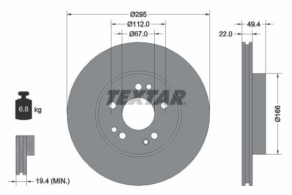 Disques de frein TEXTAR 92057300