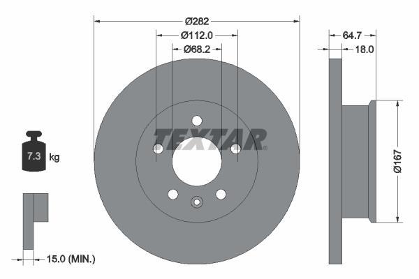 Disques de frein TEXTAR 92058500