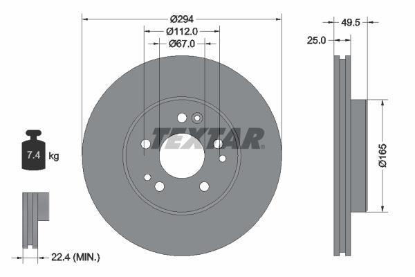 Disques de frein TEXTAR ref. 92060000