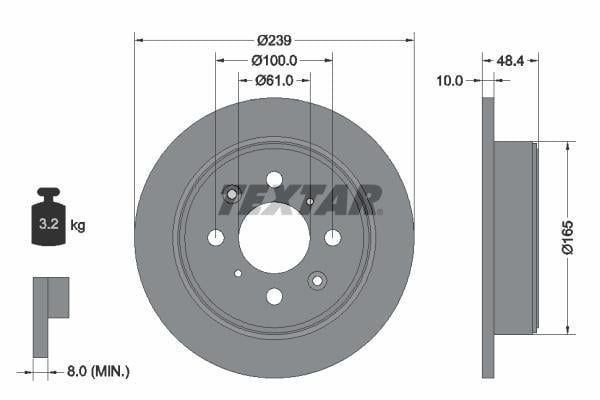 Discos de freno TEXTAR ref. 92060800