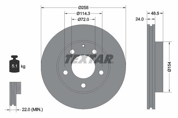 Disques de frein TEXTAR 92062000