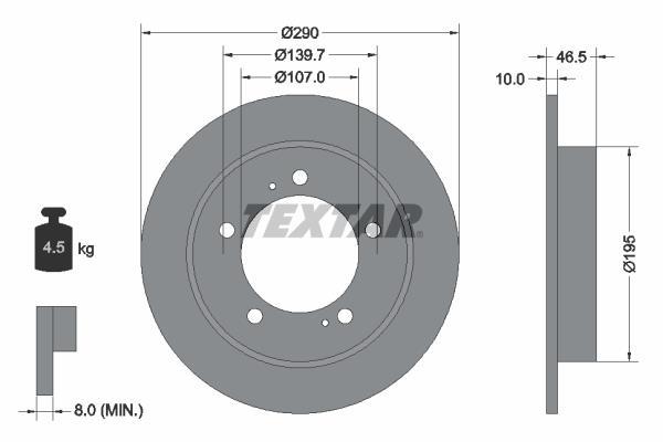 Disques de frein TEXTAR 92066003
