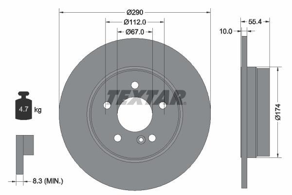 Disques de frein TEXTAR 92072703