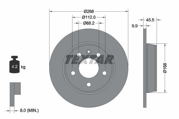 Discos de travão TEXTAR ref. 92074303