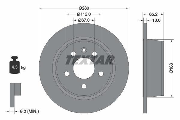 Disques de frein TEXTAR 92074503