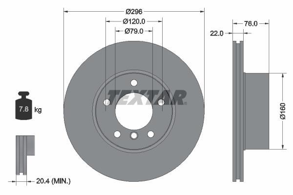 Disques de frein TEXTAR 92075005
