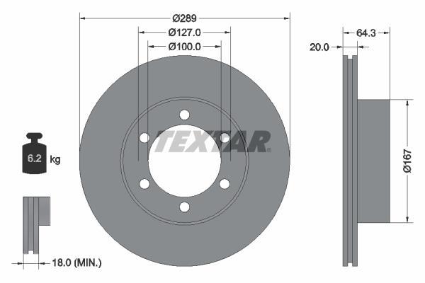 Disques de frein TEXTAR 92076300