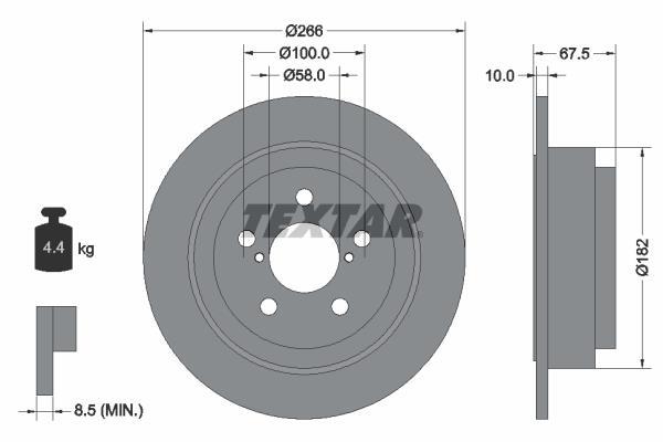 Disques de frein TEXTAR ref. 92082000