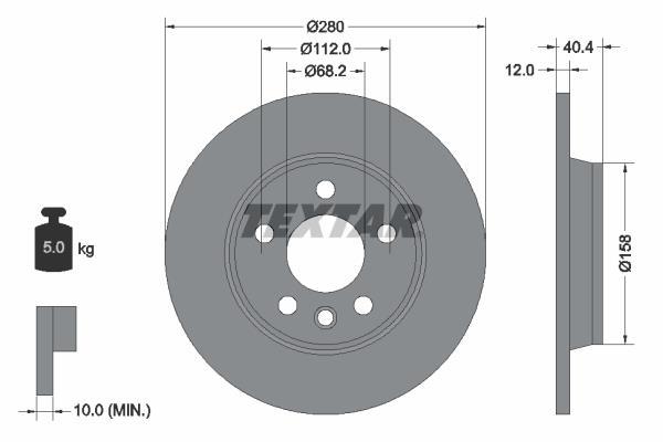 Disques de frein TEXTAR 92083903