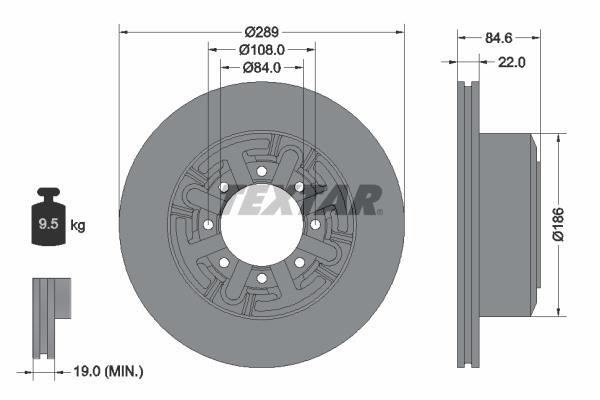 Disques de frein TEXTAR 93089600