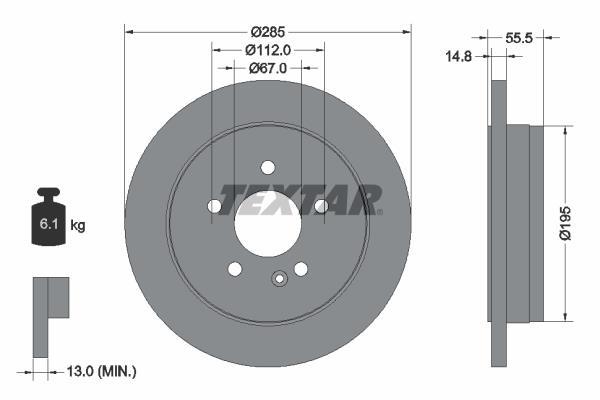 Disques de frein TEXTAR 92090003