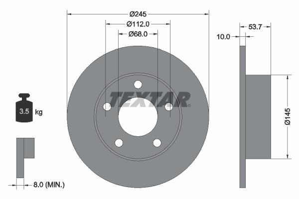 Disques de frein TEXTAR 92090803
