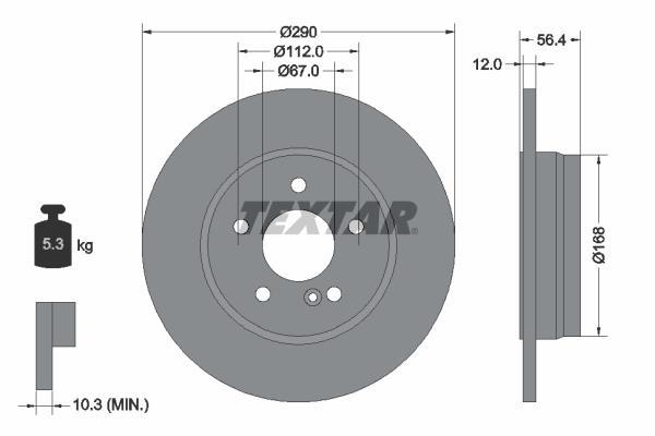 Disques de frein TEXTAR ref. 92091103
